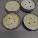 Set of 4 Triple Wick Marble-Style Citronella Scented Candles Natural Soy Wax Summer Outdoor Candles for Outside Indoor Patio Home Garden Yard Balcony Camping Porch BBQ.