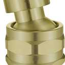 Shower Head Swivel Ball Adapter Brass Adjustable Shower Arm Connector Universal Showering Component Shower Arm Extension- Brushed Gold