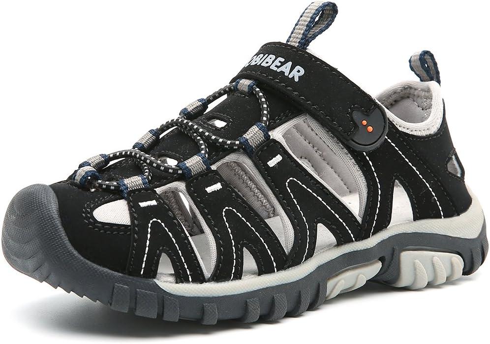 HOBIBEAR Boys Girls Sport Water Sandals Closed-Toe Outdoor(Toddler/Little Kid/Big Kid), Size: 10.5 Little Kid