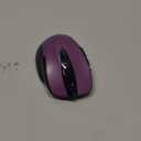 TECKNET Wireless Mouse, 2.4G Ergonomic Optical Mouse, Computer Mouse for Laptop, PC, Computer, Chromebook, Notebook, 6 Buttons, 24 Months Battery Life, 2600 DPI, 5 Adjustment Levels (Purple)