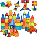 Nutty Toys Magnetic Tiles & Car Set, STEM Educational Magnet Building Blocks Top Kids Toddler Activities Birthday Gifts for Age 3 4 5 6 7 8 Year Old Best Boy Girl Christmas Stocking Stuffers Idea 2024