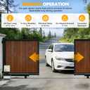 4400lb WiFi Sliding Gate Opener Smart App Control,750W Automatic Sliding Gate Opener with 4 Remote Controls,Electric Slide Gate Operator with Wireless Keyboard for Driveway Gates Up to 40ft