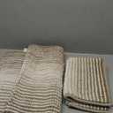 BSICPRO Bathroom Rugs and Mats Sets, 2 Piece Thick Absorbent Chenille Non Slip, Soft Shaggy Floor Mats, Machine Washable (Light Taupe, 20" x 47" Plus 16" x 24")