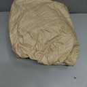 Smiry Round Picnic Tablecloth, Waterproof Elastic Fitted Table Covers for 36" - 44" Tables, Wipeable Flannel Backed Vinyl Tablecloths for Camping, Indoor, Outdoor, Beige