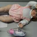 Pinky Reborn Big Size 26 Inch Big Realistic Reborn Toddler Girl Doll Handmade Silicone Soft Vinyl Limbs and Cloth Body Baby Doll that Look Real Lifelike Newborn Baby Dolls Toy Set for Kids