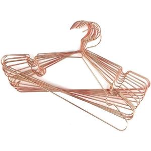 16.5" Rose Gold Copper Clothes Hangers - 30 Pack,Heavy Duty Strong Metal Hanger for Storage Display Sling Organization of Coat Shirts Dresses Jacket Elegant Standard Suit Accessory