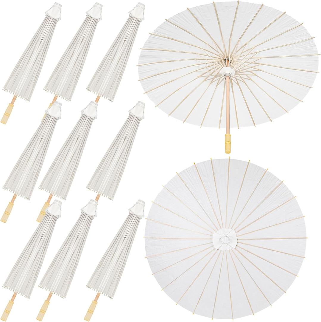 Sadnyy Paper Umbrellas Paper Decorative Chinese Japanese Parasol Umbrella DIY Oiled Painting Umbrellas Crafts for Wedding Bridal Party Decor