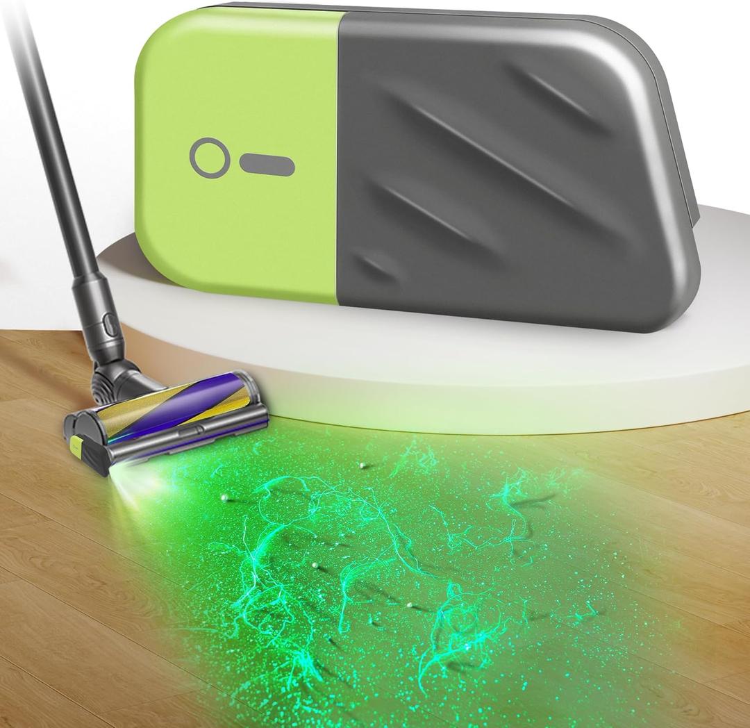 Vacuum-Cleaner-Dust-Display-Light, Green Light Attachment Suitable for Dyson Shark Bissell, Reveal Dog Fur Cat Hair, Upgrade Accessories Universal LED Lamp (Right Side)