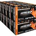 SAS Safety 66575 Nitrile Astro Grip Powder-Free Disposable Glove, XX-Large (Pack of 1000), Orange