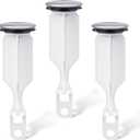 Enhon 2 Hole Pop Up Stoppers, Chrome Bathroom Sink Stopper fits Most Pop Up Drain Design, 4-1/2 Inch Tall, 1-3/8 Inch Cap Diameter, with Gasket Seal, Compatible with PF WaterWorks PF0240 (3 Pack)