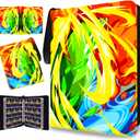 Trading Card Binder for TCG Cards, 9-Pocket Portable Card Collector Ablum Holder Book Fits 900 Cards with 50 Removable Sleeve, Waterproof Card Binder Display Storage Carrying Cases for TCG-Storm (4 Color-02-900)