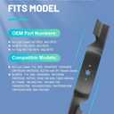 ACEBRI High Lift Blades 54 '' Fit for Cub Cadet 742-0679, 942-0679,for MTD 742-0679, 942-0679,for Troy Bilt 742-0679, 942-0679 zt1 Mower Blades 3Pack