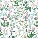 2 x Dimoon 17.3''x78.7''Peel and Stick Wallpaper Renter Friendly Contact Paper Floral Wallpaper Wall Art Waterproof Kitchen Bathroom Cabinet Drawers Thickening Waterproof Stick on Paper Pink Vinyl Wrap (White & Green)