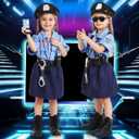 Cocojeci Police Costume for Kids,Police Officer Costume for Girls,Halloween Costumes for Kids Ages 5-10,Toddler Cop Costumes,  5-6 Years