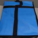 Bodaon 2PK Cooler Insulated Food Delivery Bag with Bottom for Doordash/Uber Eats, XXX-Large Thermal Bags for Catering/Hot Pizza, Travel/Camping/Picnic BasketGrocery Reusable Warmer Frozen, Black-Blue