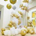 PartyWoo Gold Balloons 152pcs Different Sizes of 18 12 10 5 Inch Gold Balloon Arch Kit Garland for Birthday Wedding Anniversary Baby Shower Graduation Retirement Casino Party Decorations Gold-G101