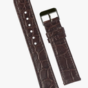 Handmade AIIi-gator Watch Band Men Quick Release Croc Premium Leather Watch Strap Replacement Black Buckle Bespoke 22mm Brown