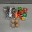 Kids Pretend Play Kitchen Accessories Set, 38Pcs Stainless Steel Play Pots Pans Sets for Kids, Toy Cookware Cooking Utensils Play Food Dish Toddler Kitchen Playset Gifts for Boys Girls