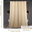Champagne Gold Sparkle Shower Curtain: Beige Cream Silver Glitter Bling Shiny Fabric Decorative Shower Curtains for Bathroom - Waterproof Washable Luxury Metallic Satin Bath Curtain - 72x72