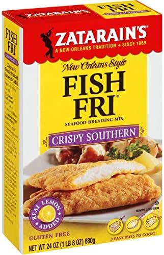 Zatarain's Crispy Southern Fish Fri Seafood Breading Mix, 24 oz, BB: 03/27/2026)