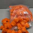 Fovths 5 Pieces 5 Feet Long Marigold Garland Bulk Light Orange Indian American Wedding Party Mantel Decoration Long Strands Artificial Dia De Los Muertos Decor for Pooja, Altar Faux Garland, Diwali