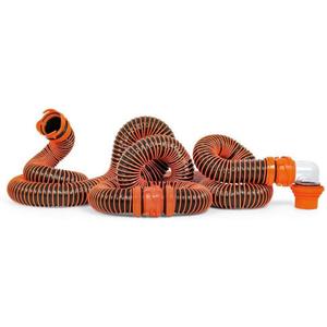 Camco RhinoEXTREME 20-Foot Camper/RV Sewer Hose Kit | Features TPE Technology for Abrasion Resistance and Crush Protection | Includes Pre-Attached Rhino Swivel Fittings (39867)