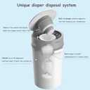 Bellababy Diaper Pail, Upgrade Baby Diaper Bin with Double Odor Locking, Includes 4 Refills (270 inches/pcs), Compact Design for Nursery
