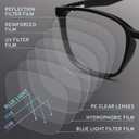 NOVIVON ActiveFit Reading Glasses for Men - Blue Light & UV Protective Readers with Bonus Case & Cloth, +1.75