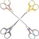 4 x Embroidery & Sewing Scissors 4-Pack, 5-Inch Sharp Pointed Stainless Steel for Detail Work, Crochet, DIY - Gifts for Crafters