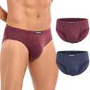 CAOZITOU Merino Wool Underwear Men, Breathable Wool Underwear for Men, Comfort Soft Wooly Moisture-Wicking Briefs 2 Pack, 2XL