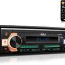 PyleUsa 300-Watt Stereo Receiver Power Amplifier - AM/FM/MP3/USB/AUX Stereo Receiver, Single DIN, Bluetooth Compatible, 25 Band EQ, Balance, Fader LCD Display with Remote Control (Black) - PLML51DB