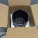 Amazon Basics Fluted Round Ceramic Planter, 8-inch, Black