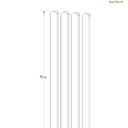 58in H x 3.35in W (4 Posts per Box) Zippity Outdoor Shower Kit Extension Posts, Mount Your Outdoor Shower Enclosure/Beach Shower/Changing Room Into The Ground with These White Vinyl Posts, ZP19012