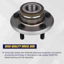 KUSATEC 513224 Front 2PCS Wheel Bearing and Hub Assembly Compatible with Dodge Charger 2006-2014/Challenger 2008-2014/Magnum 2005-2008, Chrysler 300 2005-2014, 5 Lug w/ABS