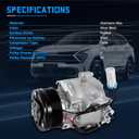 22301C Air Conditioner AC Compressor with Clutch Fits for 2013-2021 Encore, 2020-2021 Encore GX, 2013-2020 Sonic, 2013-2021 Trax 1.2L 1.3L 1.4L, Replace OE 98495 42783843