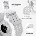 3 x 3 Packs Silicone Band Compatible with Samsung Galaxy Watch Ultra 47mm (2024), Waterproof Breathable Strap for Galaxy Watch Ultra 47mm Men Women, White, Black, Orang