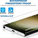 3 Pack Galaxy S23 Ultra Screen Protector, HD Clear Tempered Glass, Fingerprint Unlock, 3D Curved, Scratch Resistant, No Bubble for Samsung Galaxy S23 Ultra 5G Glass Screen Protector