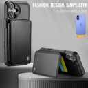 Vinich for iPhone 17 Wallet Case with Card Holder, RFID Blocking Credit Slots Kickstand Shockproof Phone Cover Fit for iPhone 17 6.3" Black