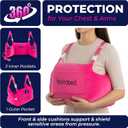 YESINDEED Post Mastectomy Pillow – Recovery Cushion with Strap, Shoulder Loops & Gel Pack – Soft Pink Support Pillow for Breast, Heart, C‑Section & Hysterectomy Recovery (Pink), One Size