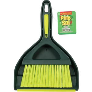 Pine-Sol Mini Dustpan and Brush Set | Nesting Snap-On Design | Portable, Compact Dust Pan and Hand Broom for Cleaning, Green