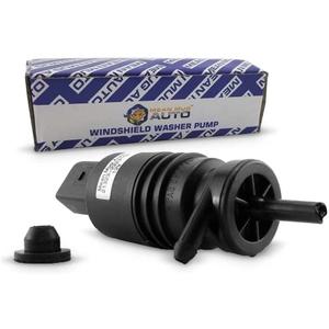 21323-232316B Windshield Washer Pump w/Grommet - Washer Motor Compatible with BMW, Mercedes-Benz - Replaces OEM #: 67128362154, 67128377612
