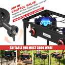 VIVICREATE Propane Grill 2 Burner Outdoor Propane Stove Portable Gas Grill High Pressure Camping Stove Double Burner Cooker for Camping Backyard BBQ Outdoor Cooking