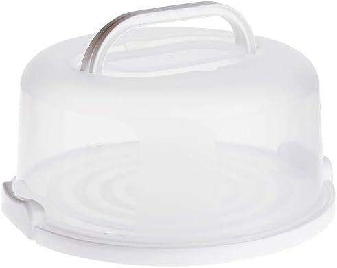 Juvale Round Cake & Pie Carrier with Lid and Handle - Dessert Storage Container for Cupcakes - 12 x 5.9 In Cake Carrier