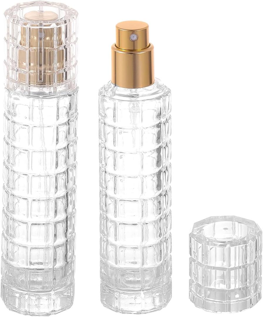 30ml/1oz Glass Empty Bottle Gold Nozzle Refillable Perfume Atomizer Spray Perfume Bottles Cologne Portable Fragrance Fine Mist Dispenser for Travel