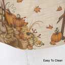 Thanksgiving Table Runner Fall Pumpkin Maple Leaves Table Runner Washable Non-Slip Heatproof Woven Seasonal Dining Table Decoration 12 x 70 Inch (Light Yellow6)