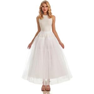 Hoopless Petticoat Crinoline Slip Underskirt for Bridal Wedding Dress WPT109