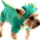 NACOCO Dog Dinosaur Design Costume Green Pet Clothes for Medium & Large Dog (Green, L) (Large (Pack of 1))