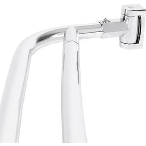 JS Jackson Supplies Double Curved Shower Rod, Metal Construction, Adjustable Between 44 to 70 Inches, Aluminum Rods and Zinc Mounting Hardware, Quality Modern Bathware, Chrome Finish