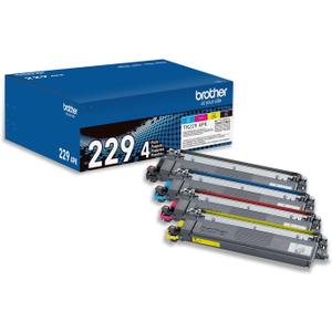 Brother Genuine TN2294PK Standard Yield 4-Pack Printer Toner Cartridges - Black, Cyan, Magenta, Yellow Toner Multipack