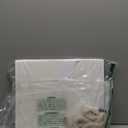 Beveetio Large Dog Toy Basket, Collapsible Fabric Dog Toy Bin with Removable Divider & DIY Tags, Trapezoid Storage Box with Rope Handles for Pet Supplies, Perfect for Living Room Storage-Grey&White